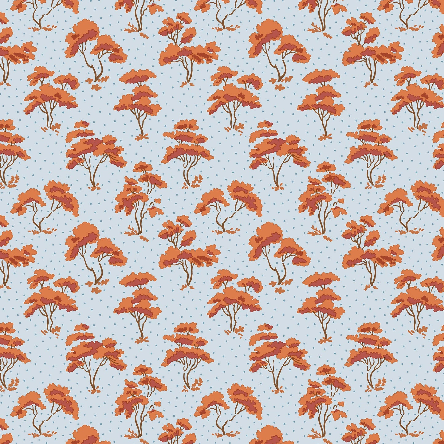 Autumn Woodland Fabric || Liberty of London Quilting Cotton || Woodland Wander in Blue