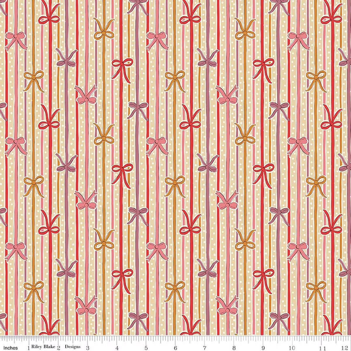 Festive Magic || Liberty Fabrics|| Ribbon Stripe A