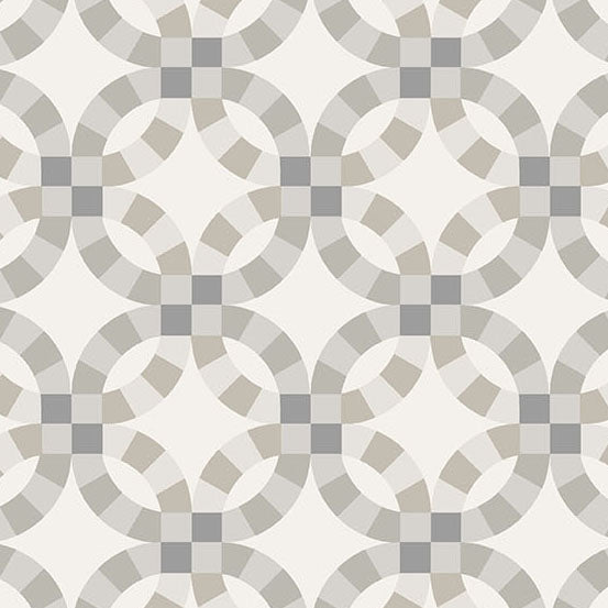 Still Fabrics - Libs Elliott - Grey Double Wedding Ring