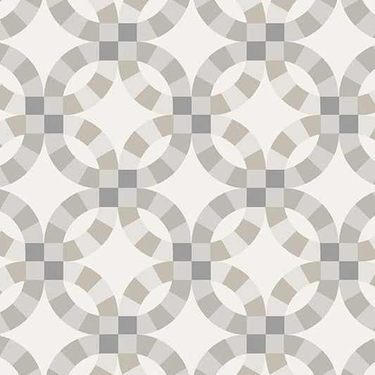 Still Fabrics - Libs Elliott - Grey Double Wedding Ring