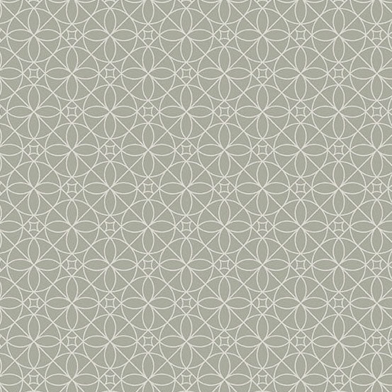 Still Fabrics - Libs Elliott - Grey Cosmic Cactus Flower