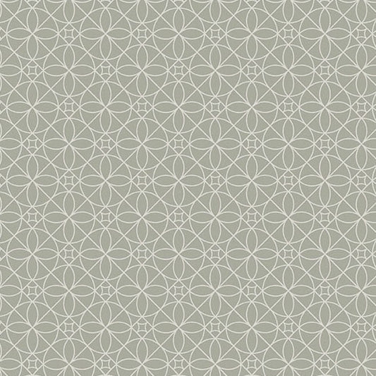 Still Fabrics - Libs Elliott - Grey Cosmic Cactus Flower