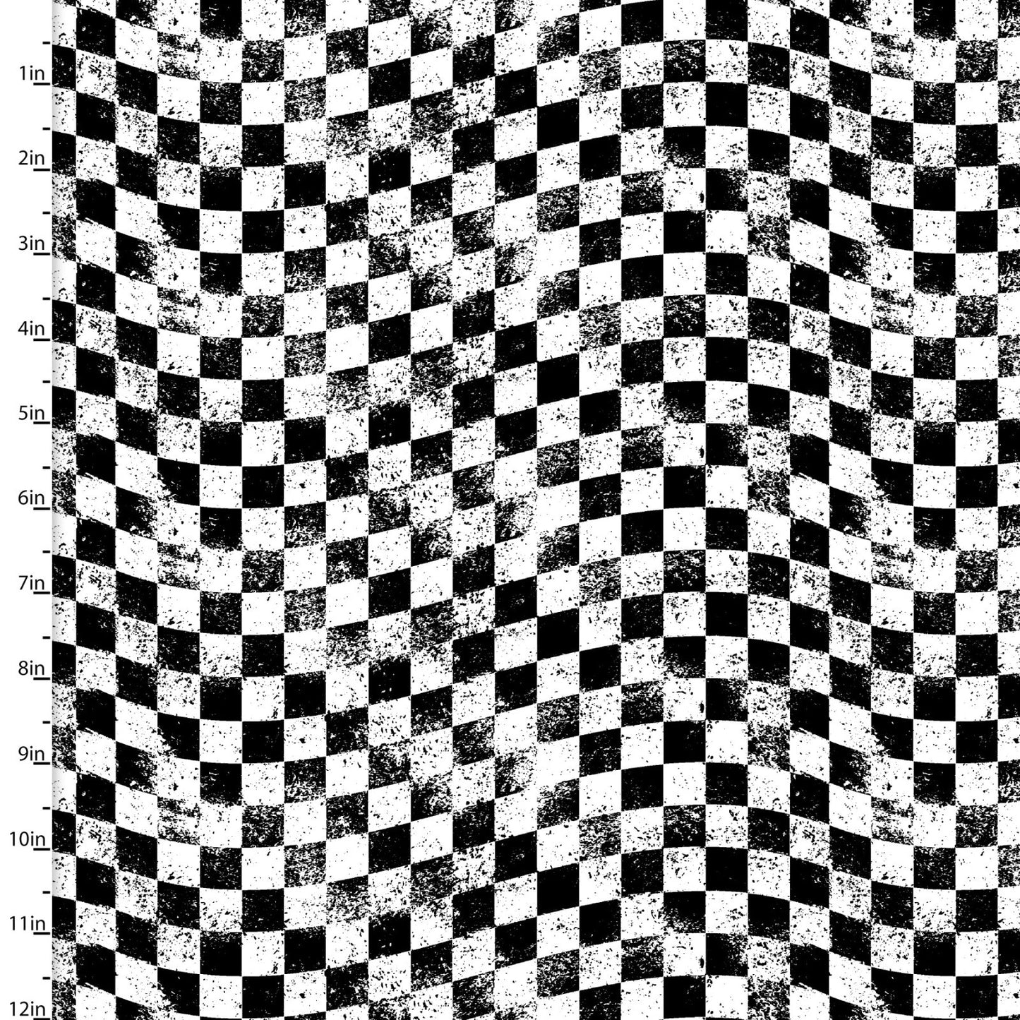 Mash The Throttle Fabric - Checkerboard Flag
