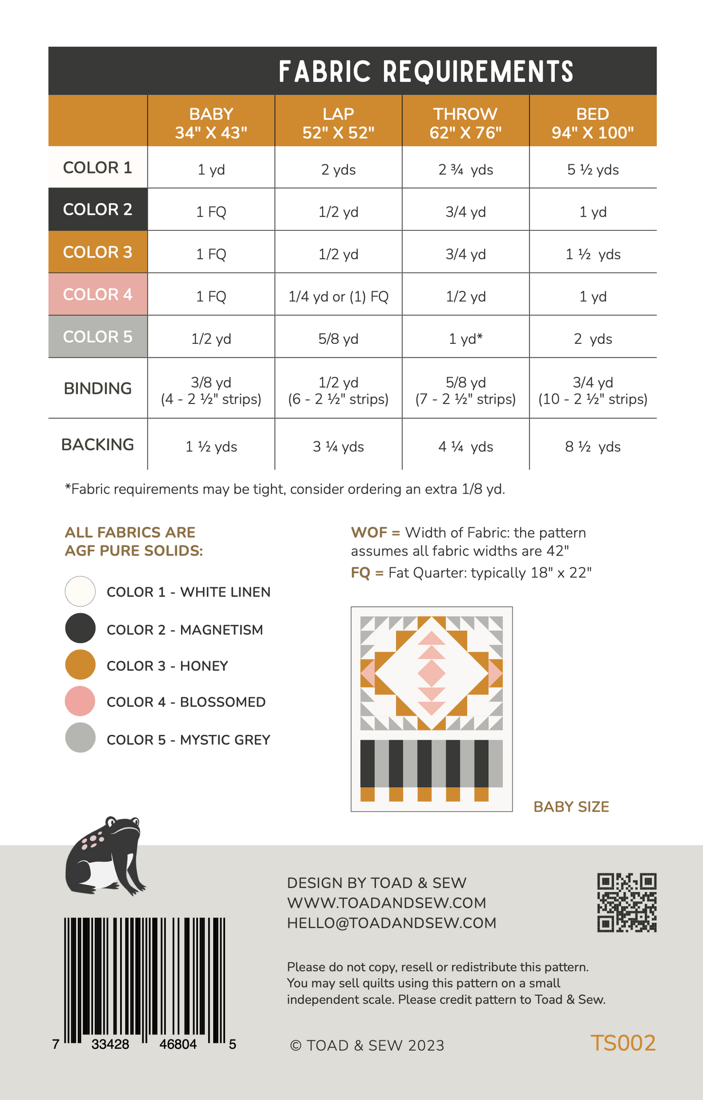 Open Road Quilt Pattern - Toad and Sew