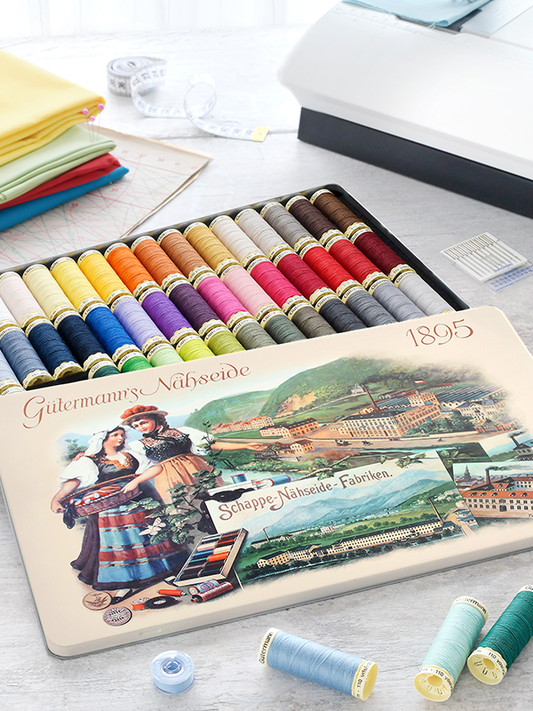 Gutermann Creativ Nostalgic Box - 48 100m Spools Sew All Thread