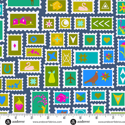 Postmark Fabrics - Alison Glass - Lichen Collector