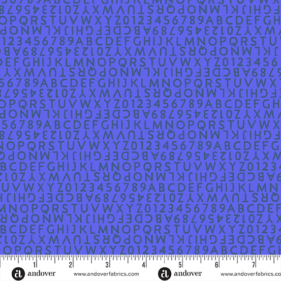 Postmark Fabrics - Alison Glass - Lapis Letters
