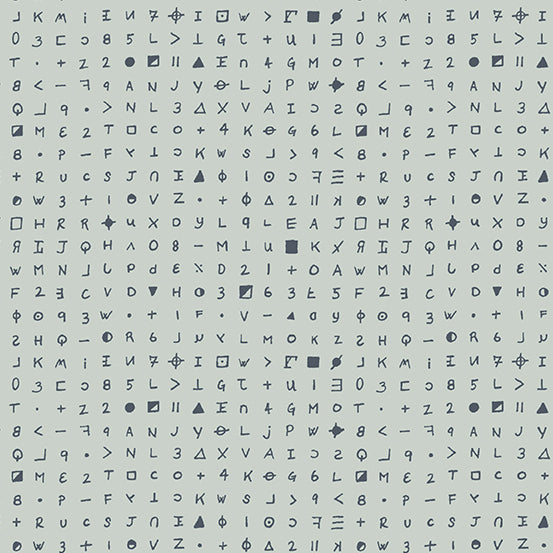 Sleuth Fabric - Giucy Giuce - Crytograph Ash