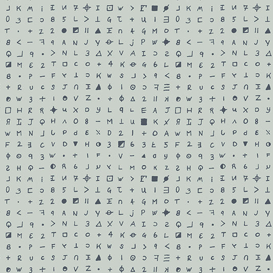 Sleuth Fabric - Giucy Giuce - Crytograph Ash
