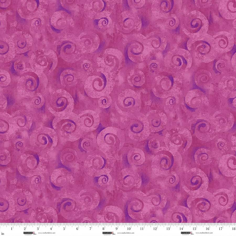 Spiral Storm 118" Wide Backing || Studio E || Lipstick