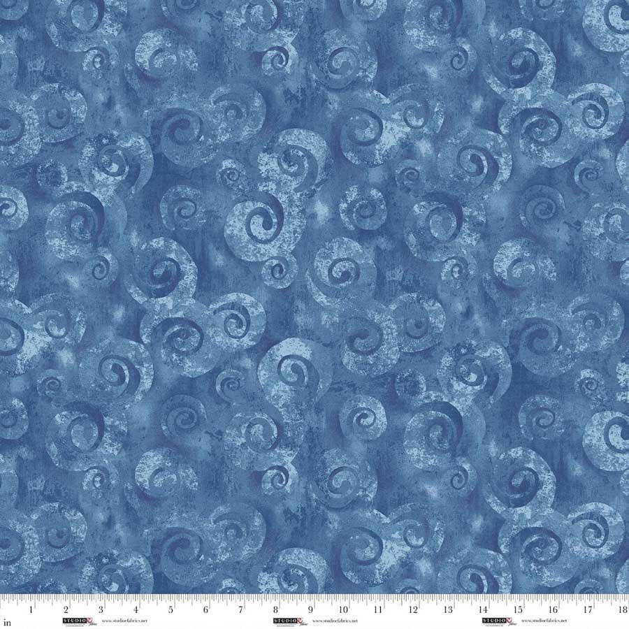 Spiral Storm 118" Wide Backing || Studio E || Slate
