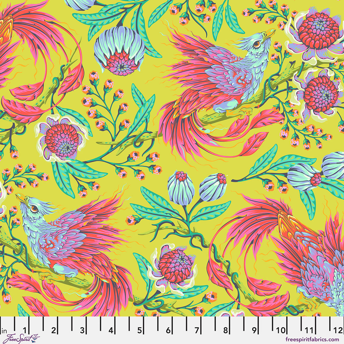 Tula Pink's Legendary || Cotton Lawn || Hot Wings - Apple || Pre-order, Arrives November 2026