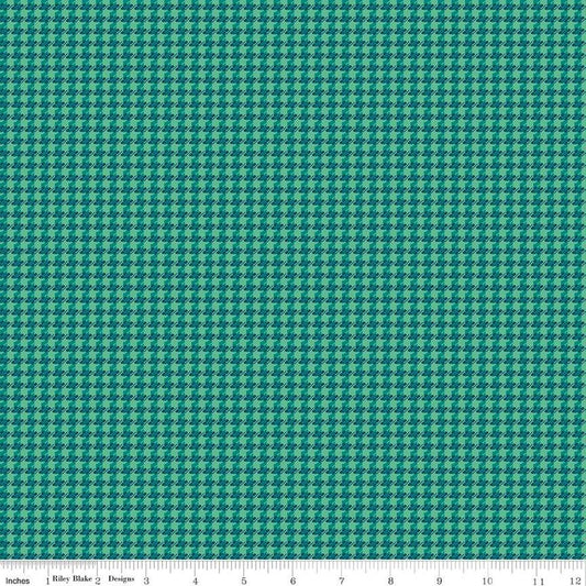 Stitcher's Flannel - Riley Blake - Houndstooth - Caribbean