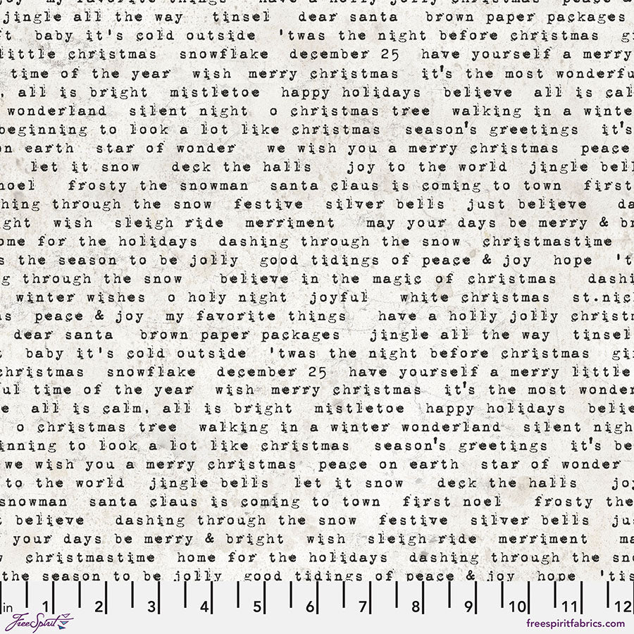 Tidings Type White- Wonderland by Tim Holtz for Free Spirit