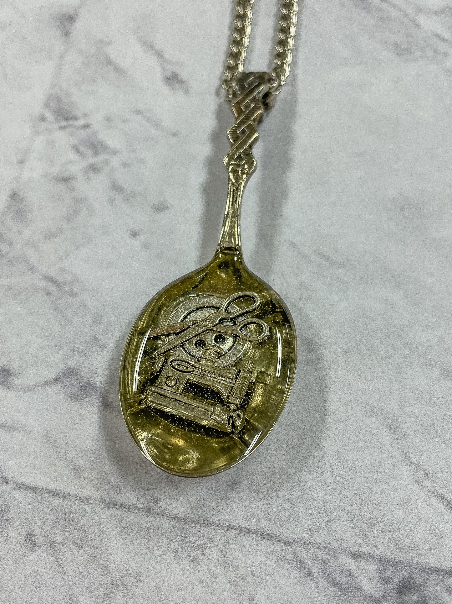 Sewing Themed Necklace - Jean McMahon - Spoon