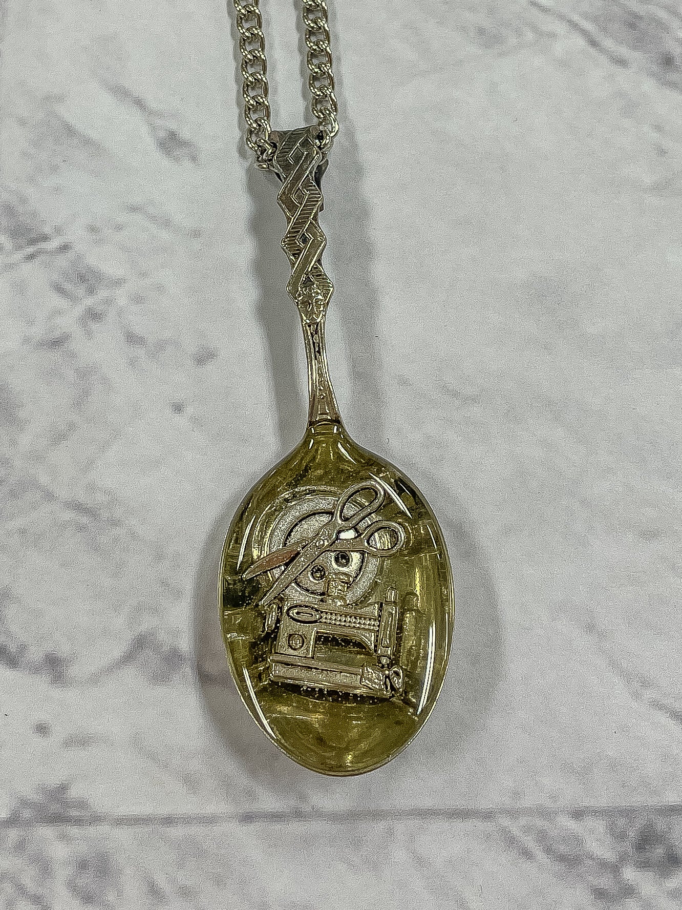 Sewing Themed Necklace - Jean McMahon - Spoon