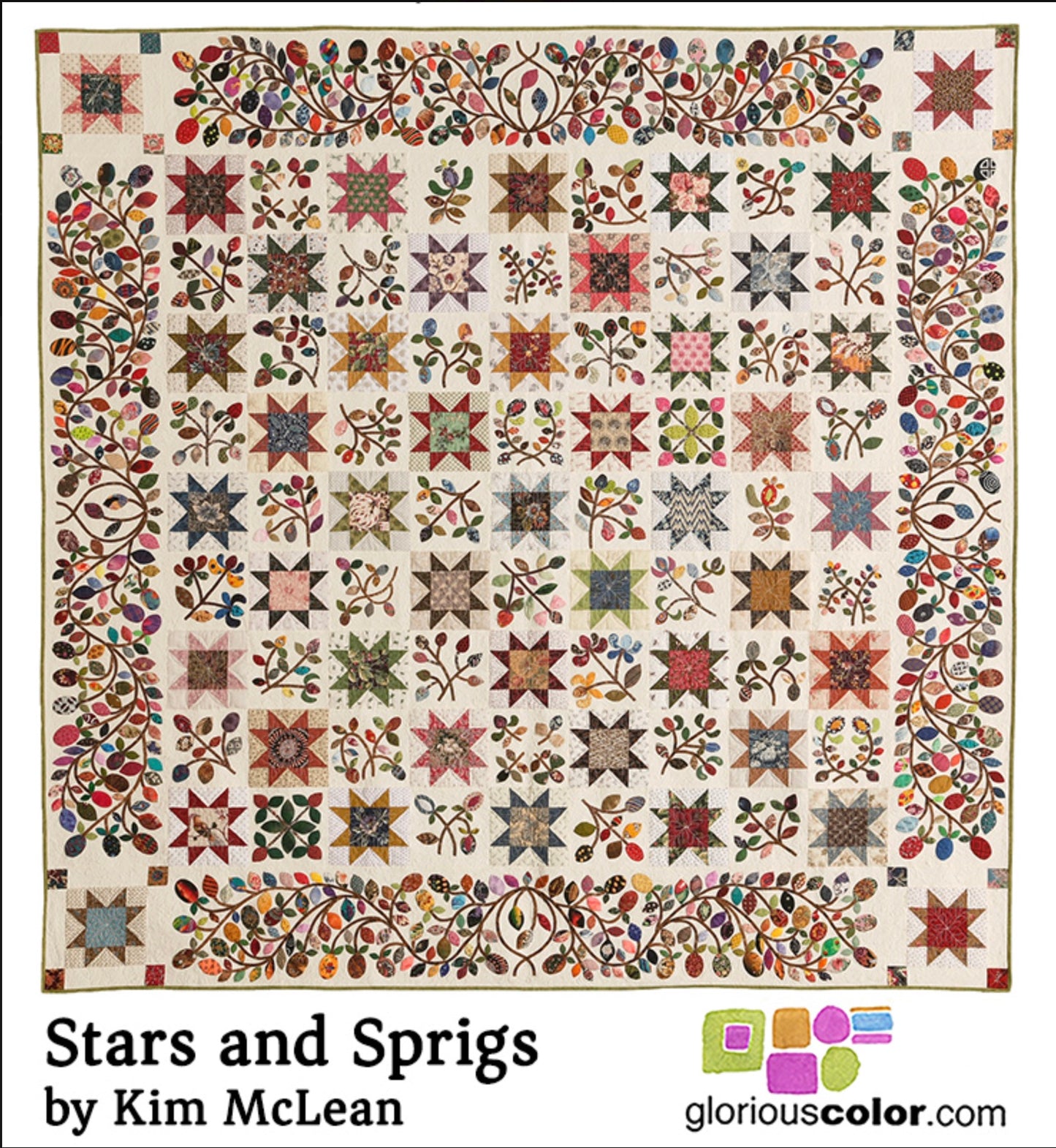 Stars and Sprigs Appliqué Pattern || Kim Mclean