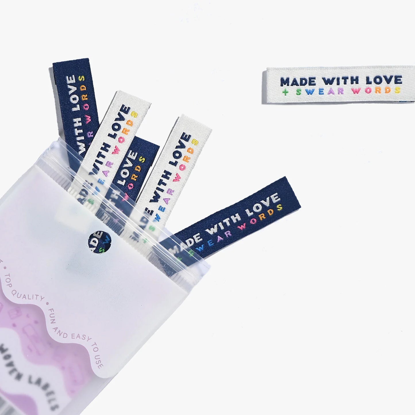 Made With Love and Swear Words Labels - Kylie and the Machine