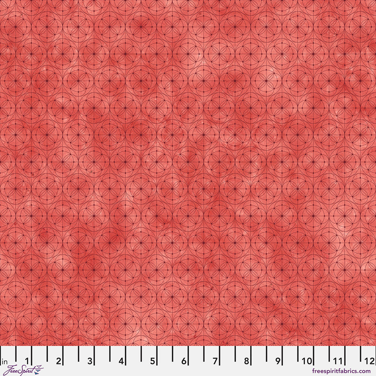 Hue Fabrics || Giucy Giuce || Geo in Cherry