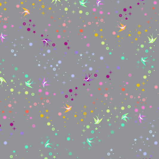 Tula Pink's Greywork - Fairy Dust Shadow