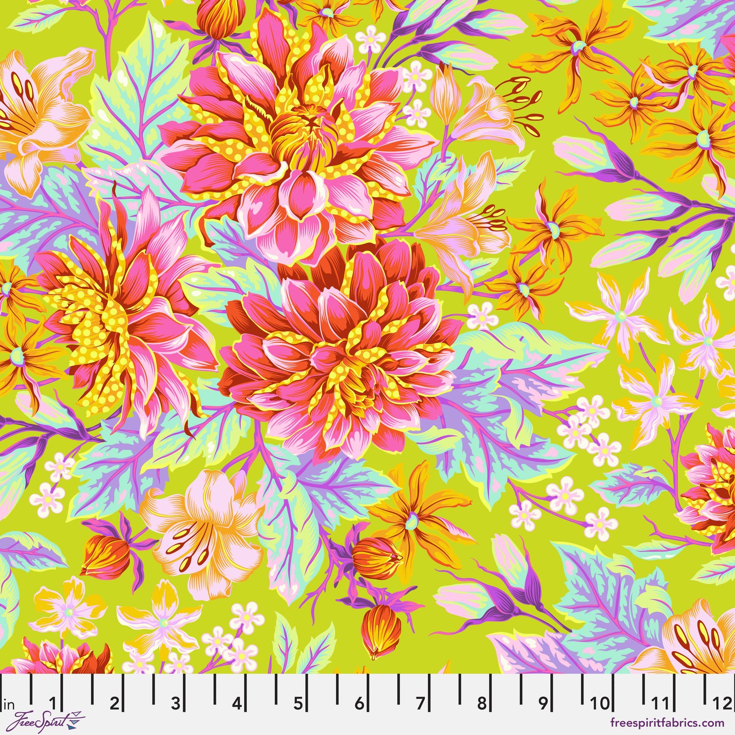 Tula Pink's Untamed - Hello Dahlia Moonbeam