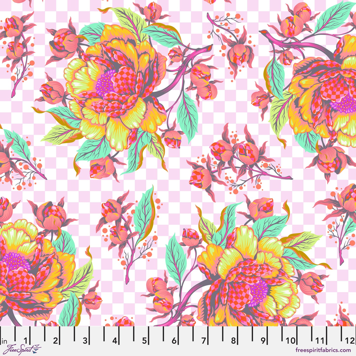 Tula Pink's Untamed - Peony for Your Thoughts - Lunar