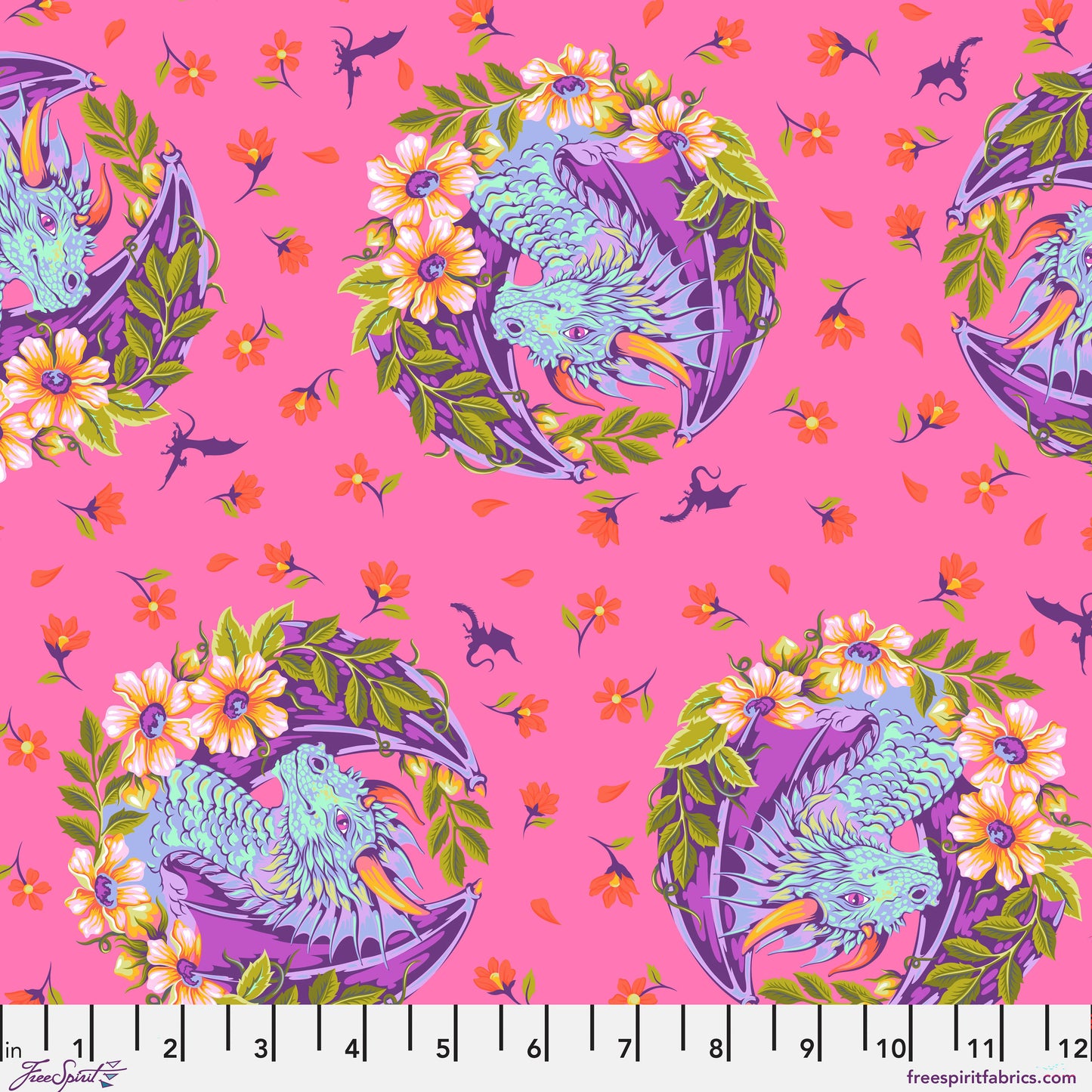 Tula Pink's Legendary || Quilting Cotton || Dragon Ball She - Sugarplum || Pre-Order, Ships November 2026