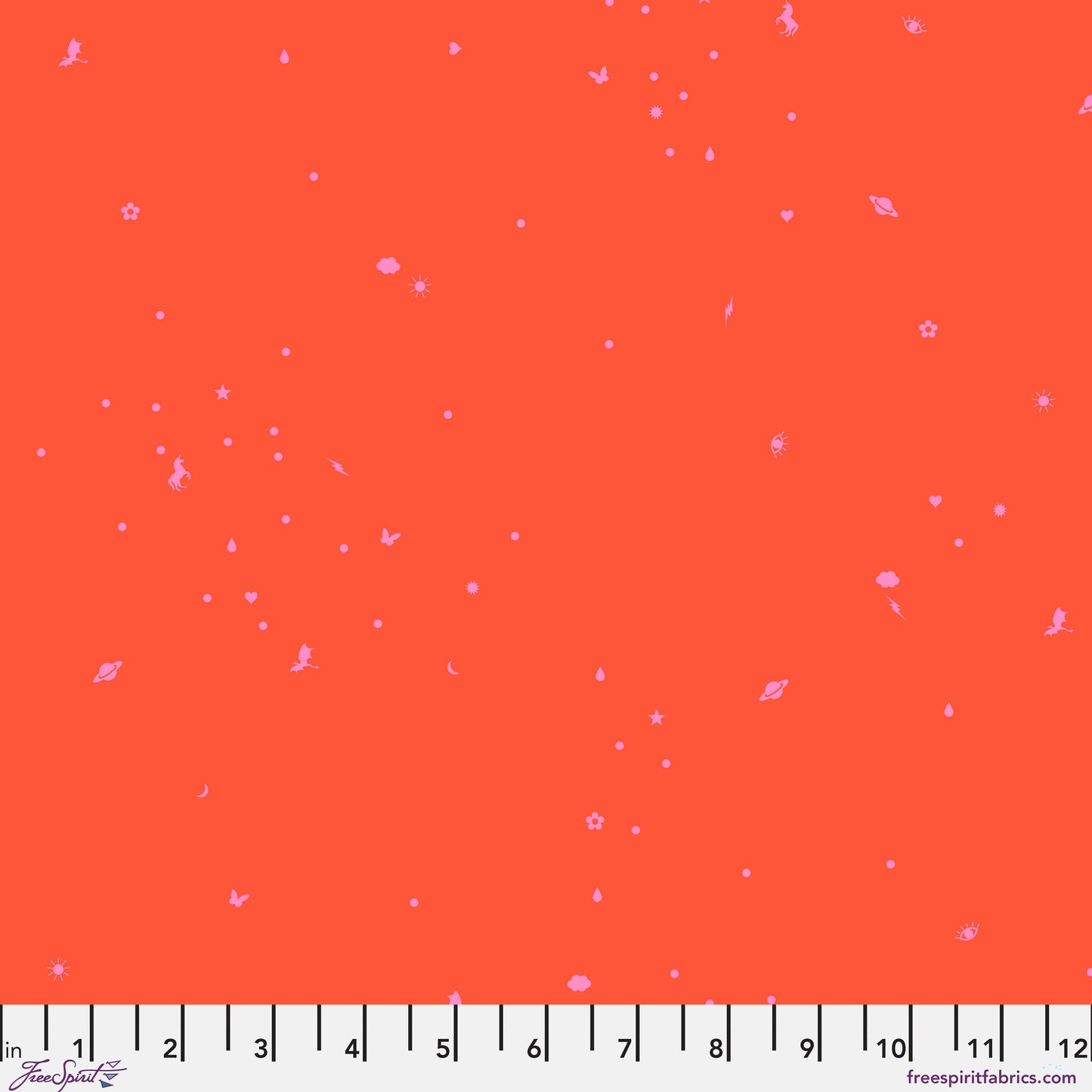 Tula Pink's Legendary || Quilting Cotton || Charmed - Vermillion || Pre-Order, Ships November 2026
