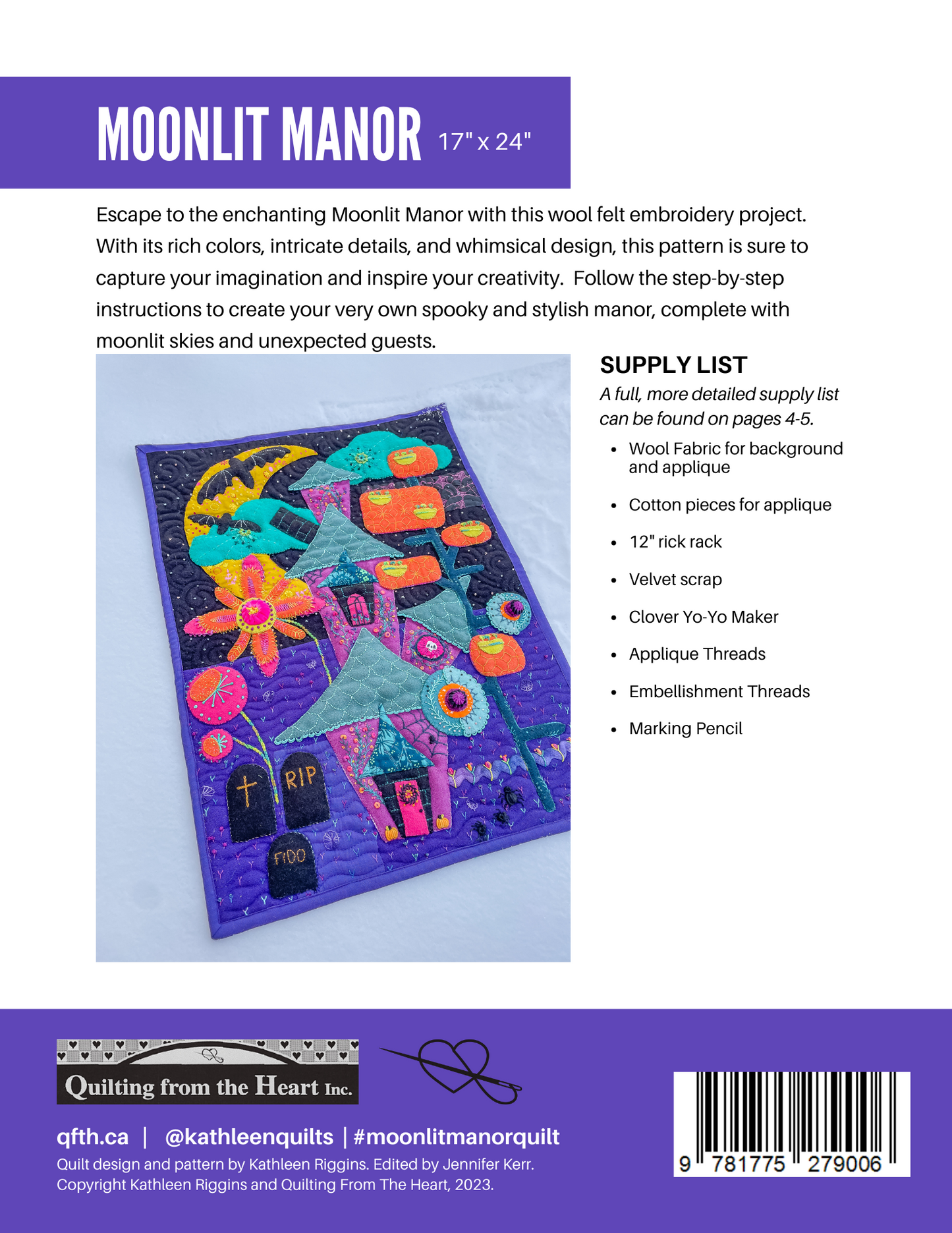 Moonlit Manor Quilt Book - Magazine Style