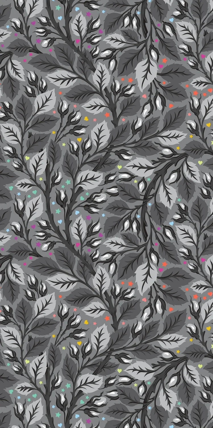 Tula Pink Graywork - Nip in The Bud Extra Wide Backing