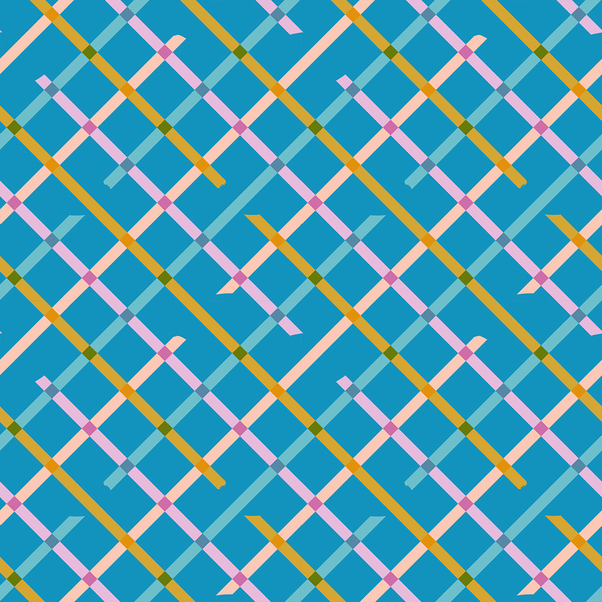 Washi Plus Fabric - Rashida Coleman Hale for Ruby Star Society - Off Grid Bright Blue