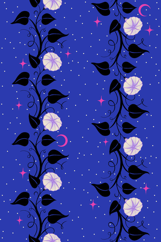 Glow Garden Fabrics - Sarah Watts for Ruby Star Society - Moon Vines Blacklight