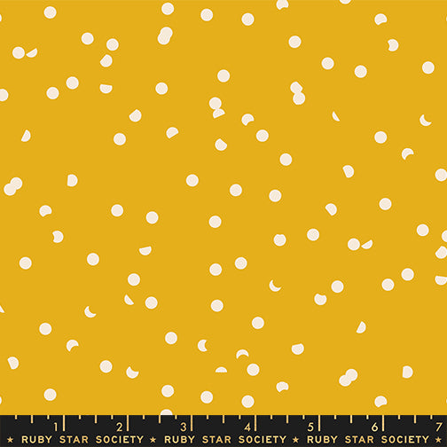 Sidekicks Fabric || A Ruby Star Society Collaborative Collection || Hole Punch Dot Goldenrod