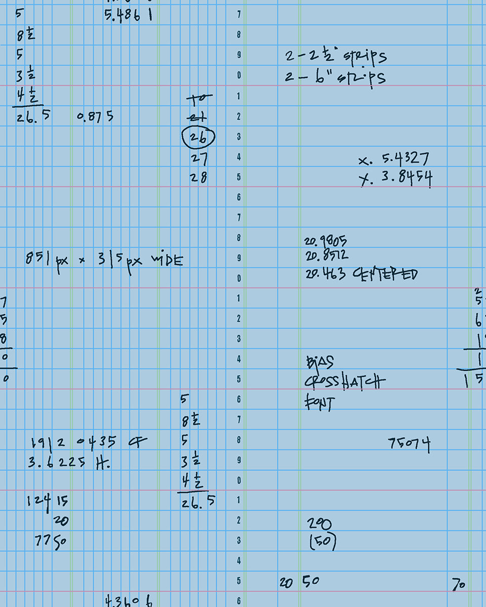 Memento Fabric || Carolyn Friedlander for Ruby Star Society || Ledger Water Blue || Ships August 2026