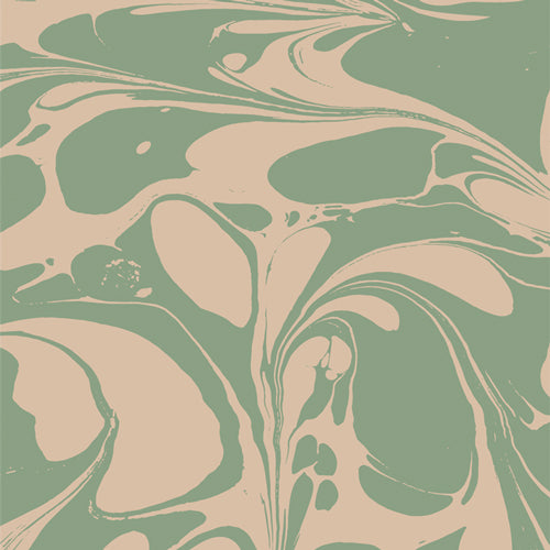 Slow Summer Cotton Fabric - Suzy Quilts for Art Gallery Fabrics - Marble Matcha