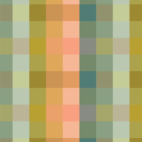 Slow Summer Cotton Fabric - Suzy Quilts for Art Gallery Fabrics - Color Blocks Matcha