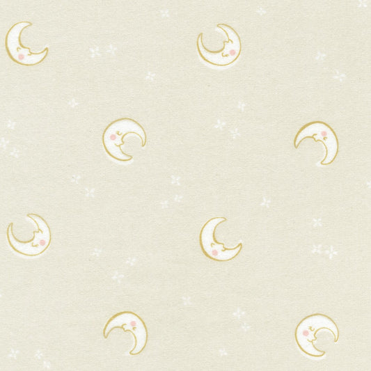 Cozy Cottons - Over The Moon Flannel - Natural