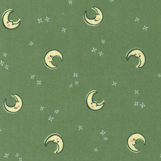 Cozy Cottons - Over The Moon Flannel - Moss
