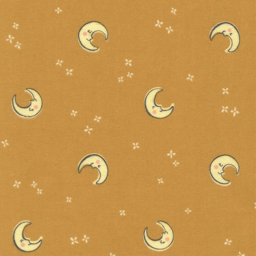 Cozy Cottons - Over The Moon Flannel - Acorn