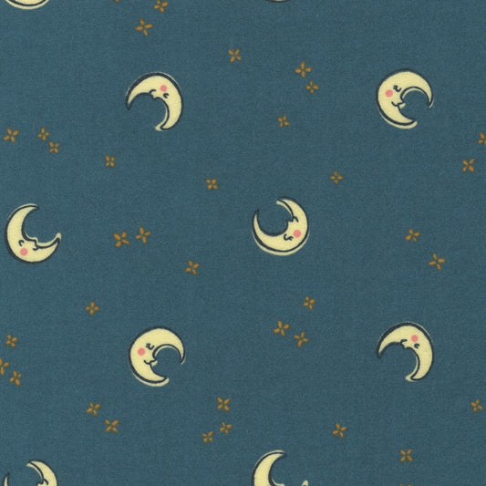 Cozy Cottons - Over The Moon Flannel - Blueberry