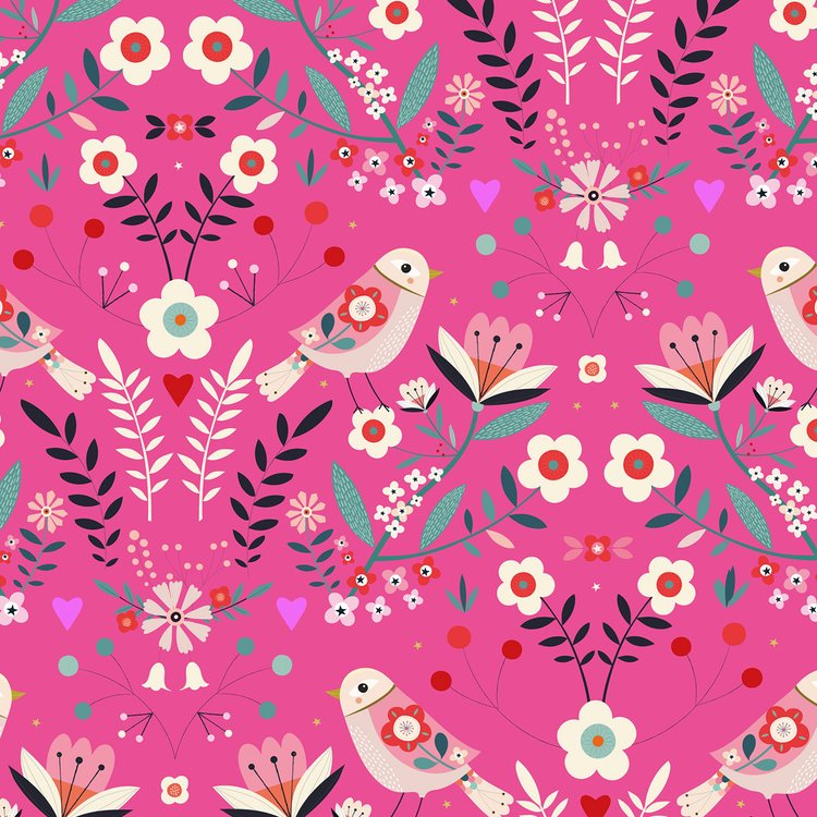 Strawberry Tea Fabric - Bee Brown - Dashwood Studio