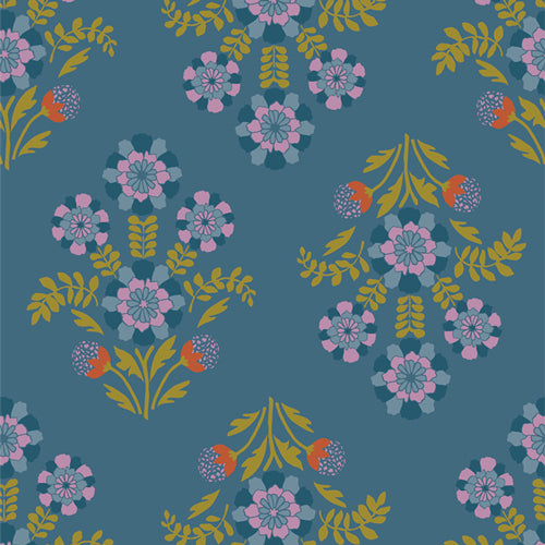Starling Fabrics - Maureen Cracknell - Bramblebloom Blue