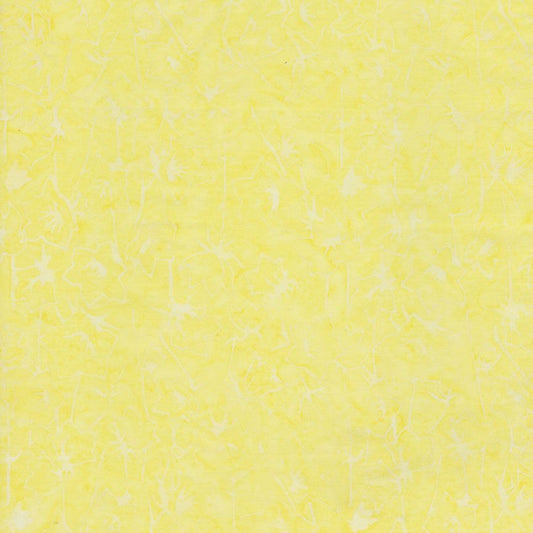 Tonga Pixie Batiks - Pumpkin Flowers - Lemon