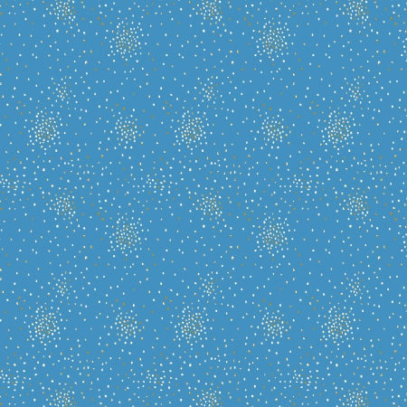 Cotton + Steel Basics - Clusters - Blue Sky Metallic