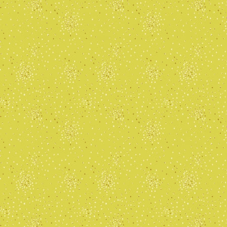 Cotton + Steel Basics - Clusters - Honeydew Metallic