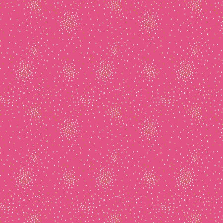 Cotton + Steel Basics - Clusters - Strawberry Metallic