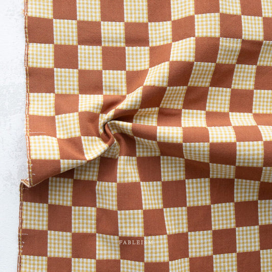 Canyon Springs - Fableism - Checkers in Umber - Double Cloth