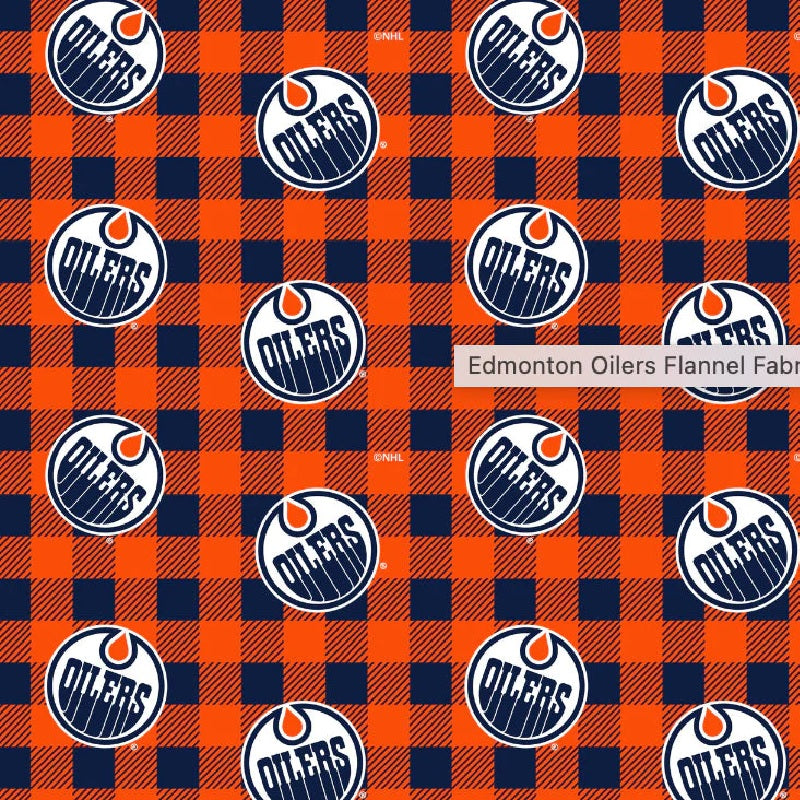 Oilers Flannel Fabric