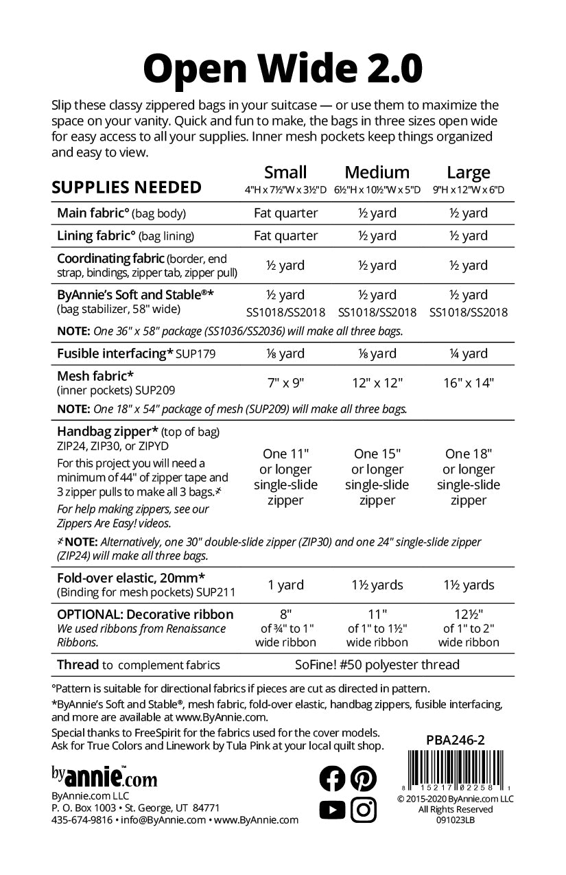 Open Wide 2.0 Pattern - By Annie