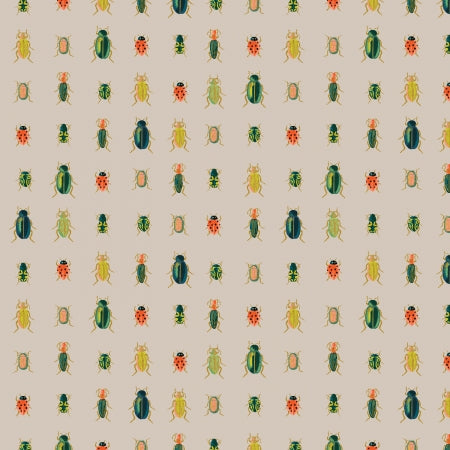 Curio by Rifle Paper Company - Beetles and Bugs in Khaki